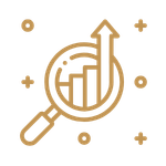 Icono de análisis de posicionamiento digital y auditoría SEO de sitios web