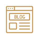 Icono de redacción de artículos para blog y estrategia de contenidos SEO