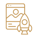 Icono de optimización de campañas de marketing digital y conversión